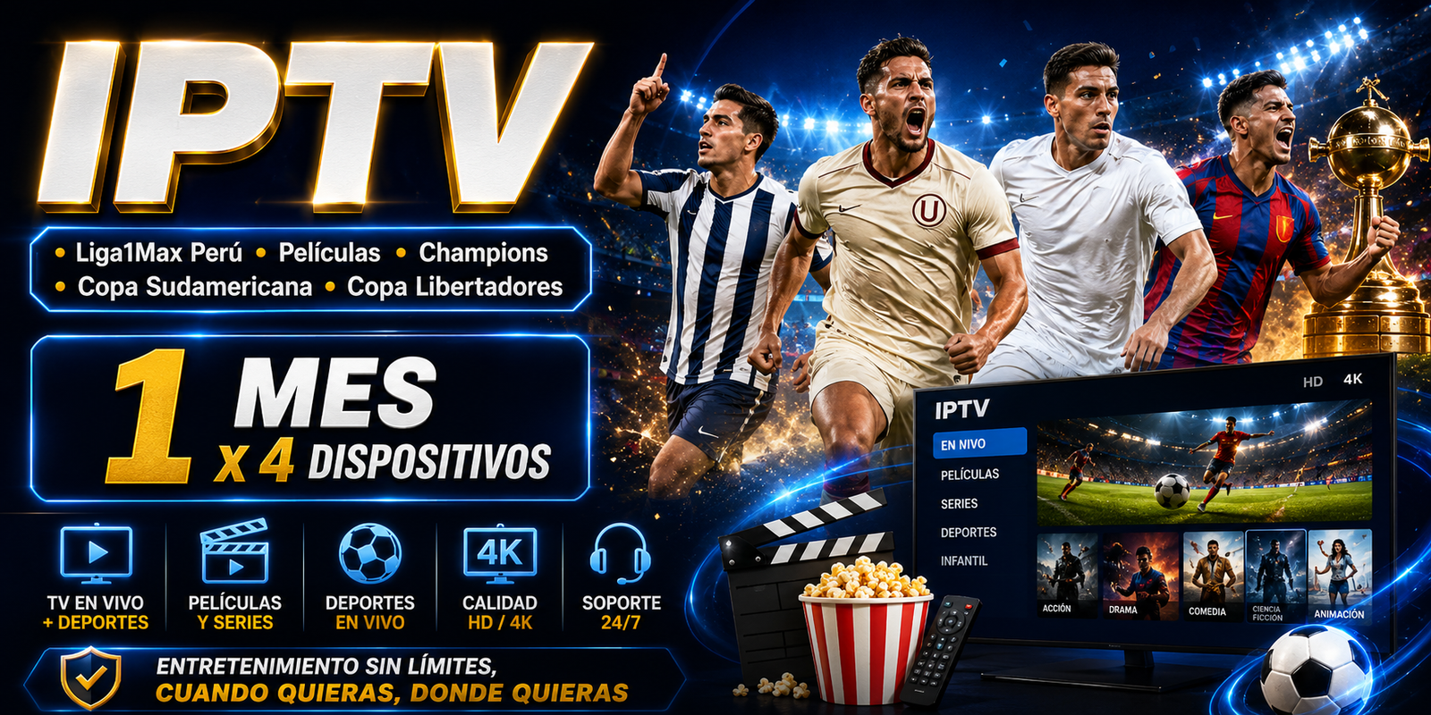 IPTV 1 MES X 4 DISPOSITIVOS